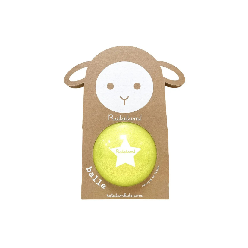 Ballon pailleté - Jaune - 10 cm