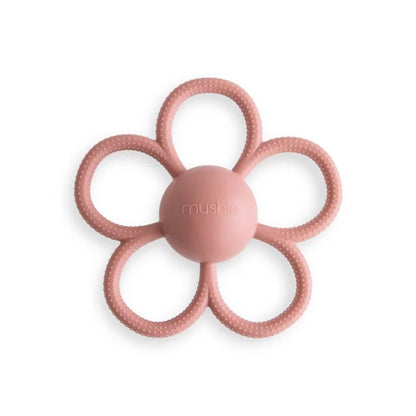 Hochet de dentition - Fleur Rose