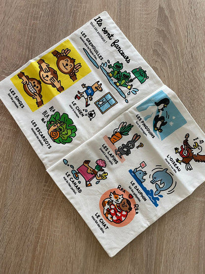 Livre en tissu - La gazette des bébés - Sacrés animaux