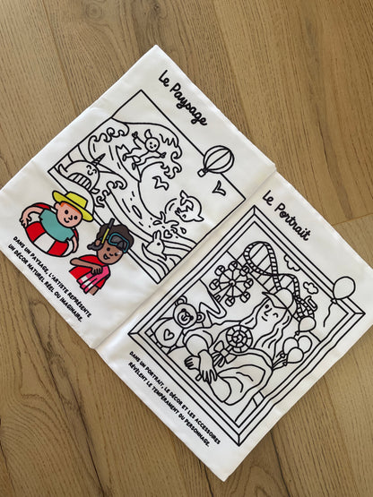 Livre en tissu - La gazette à colorier