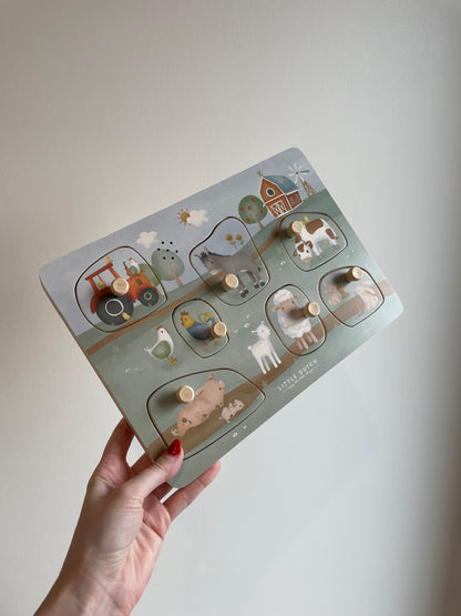 MODELE D'EXPO : Puzzle sonore en bois - Little Farm