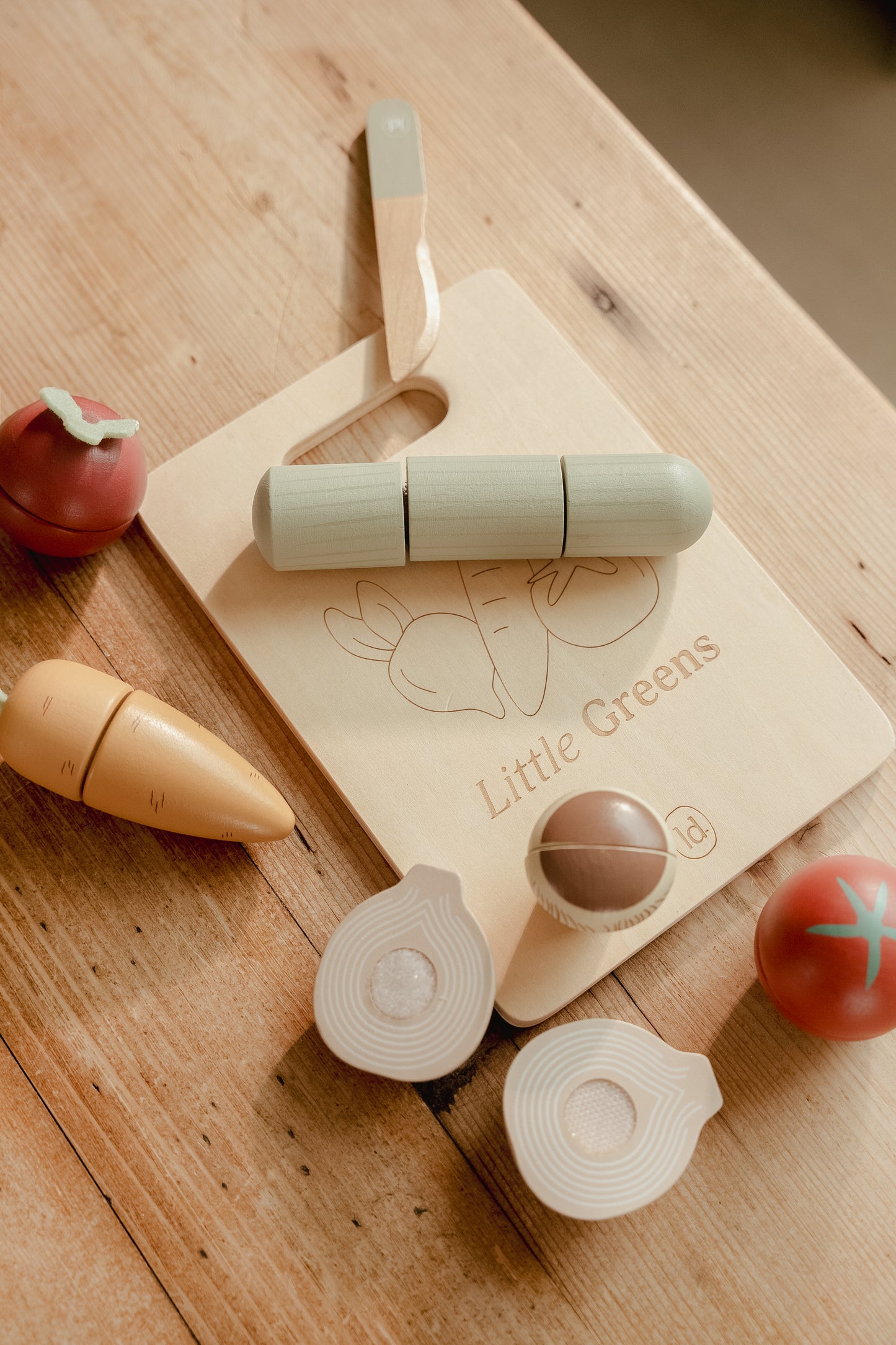 Légumes à découper en bois