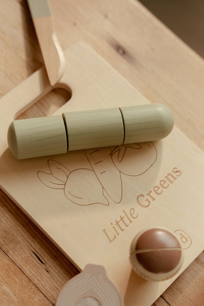 Légumes à découper en bois