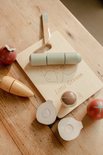 Légumes à découper en bois