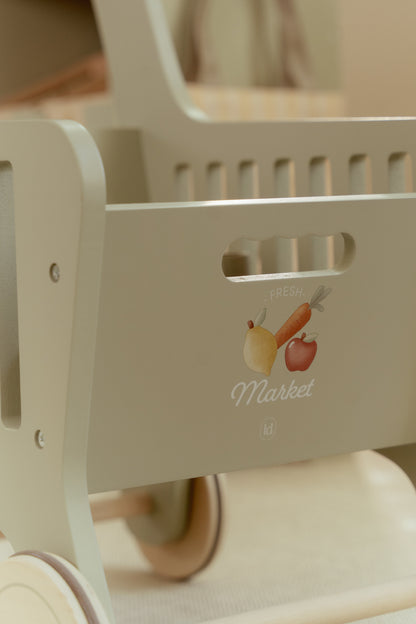 Caddie de courses en bois