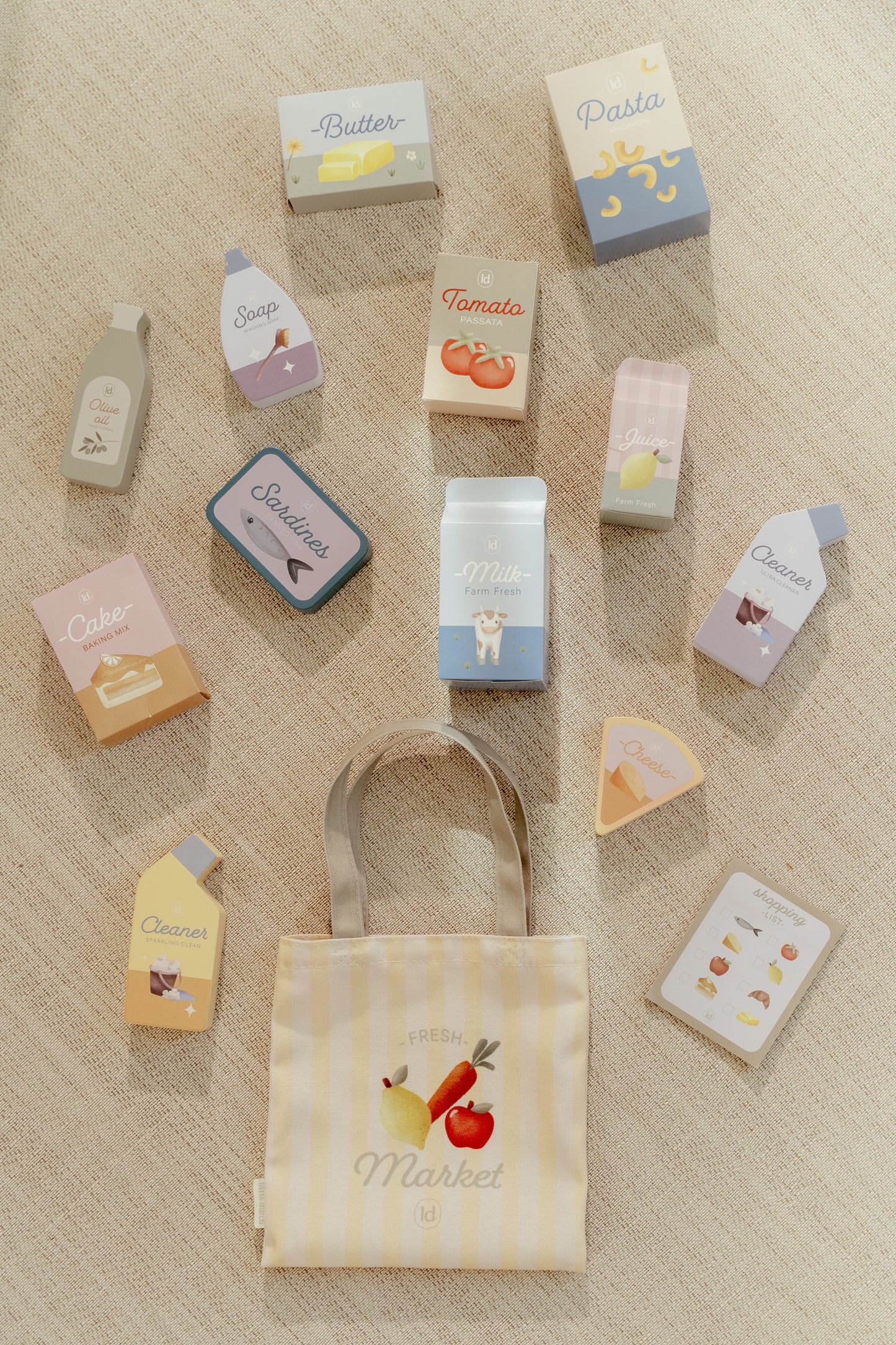 Caddie de courses en bois