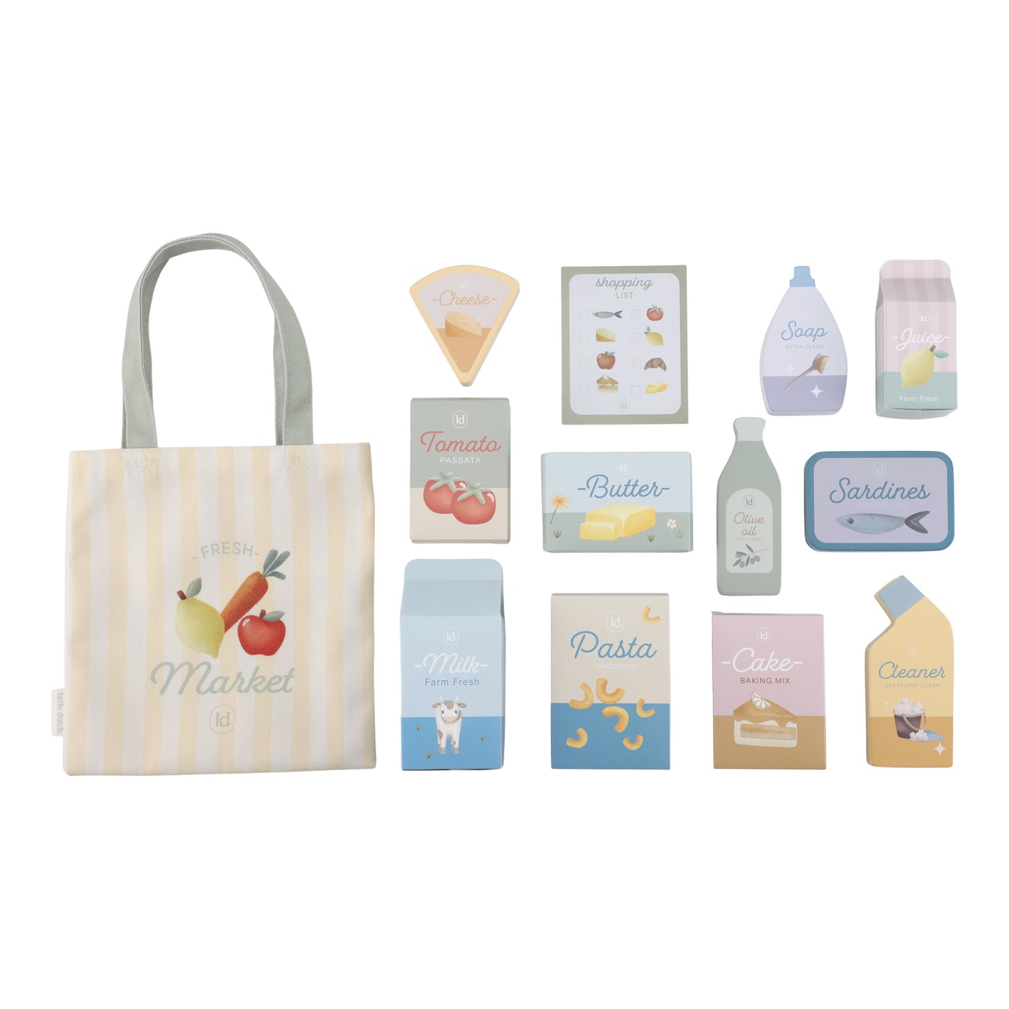 Caddie de courses en bois