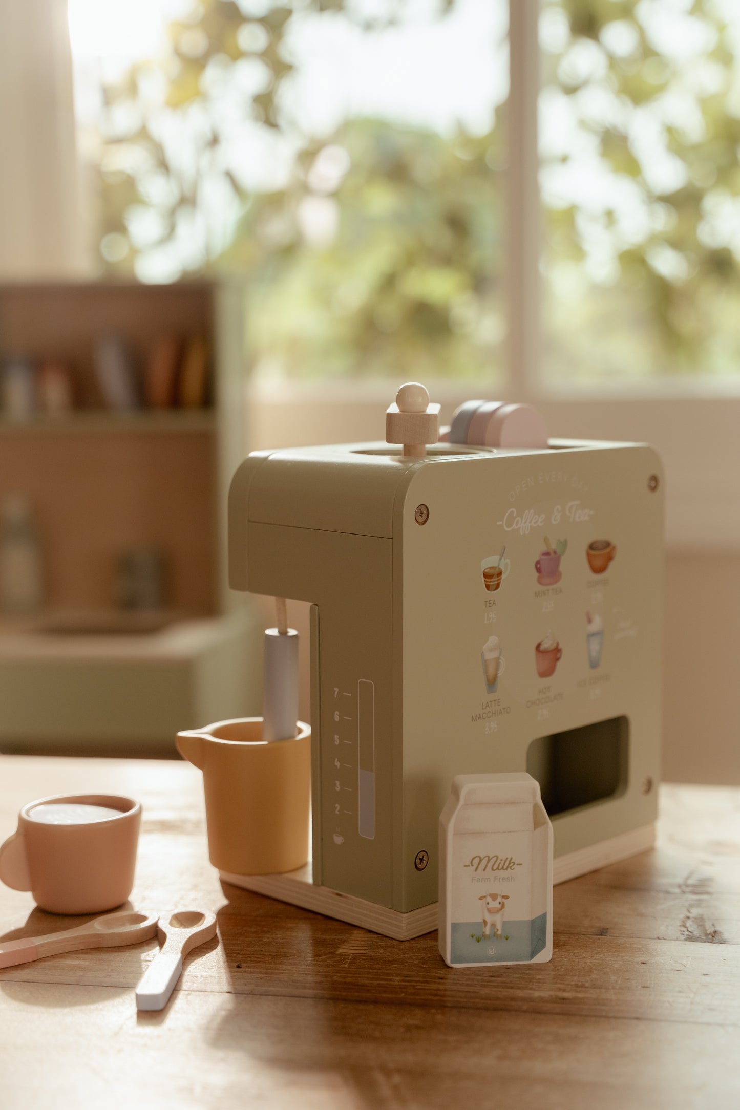 Machine à café en bois