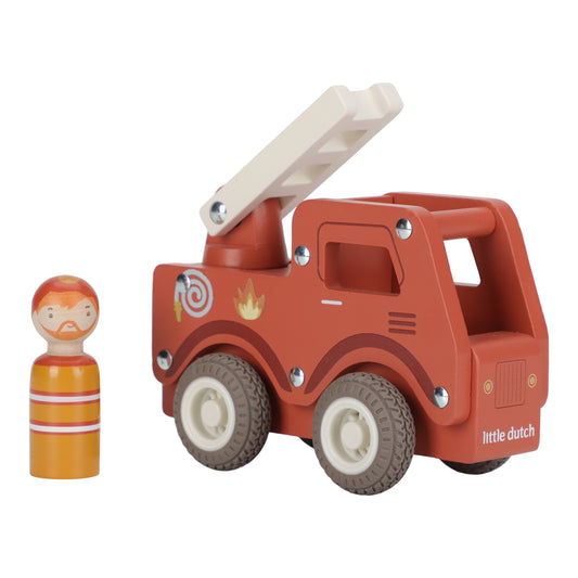 Camion de pompier en bois
