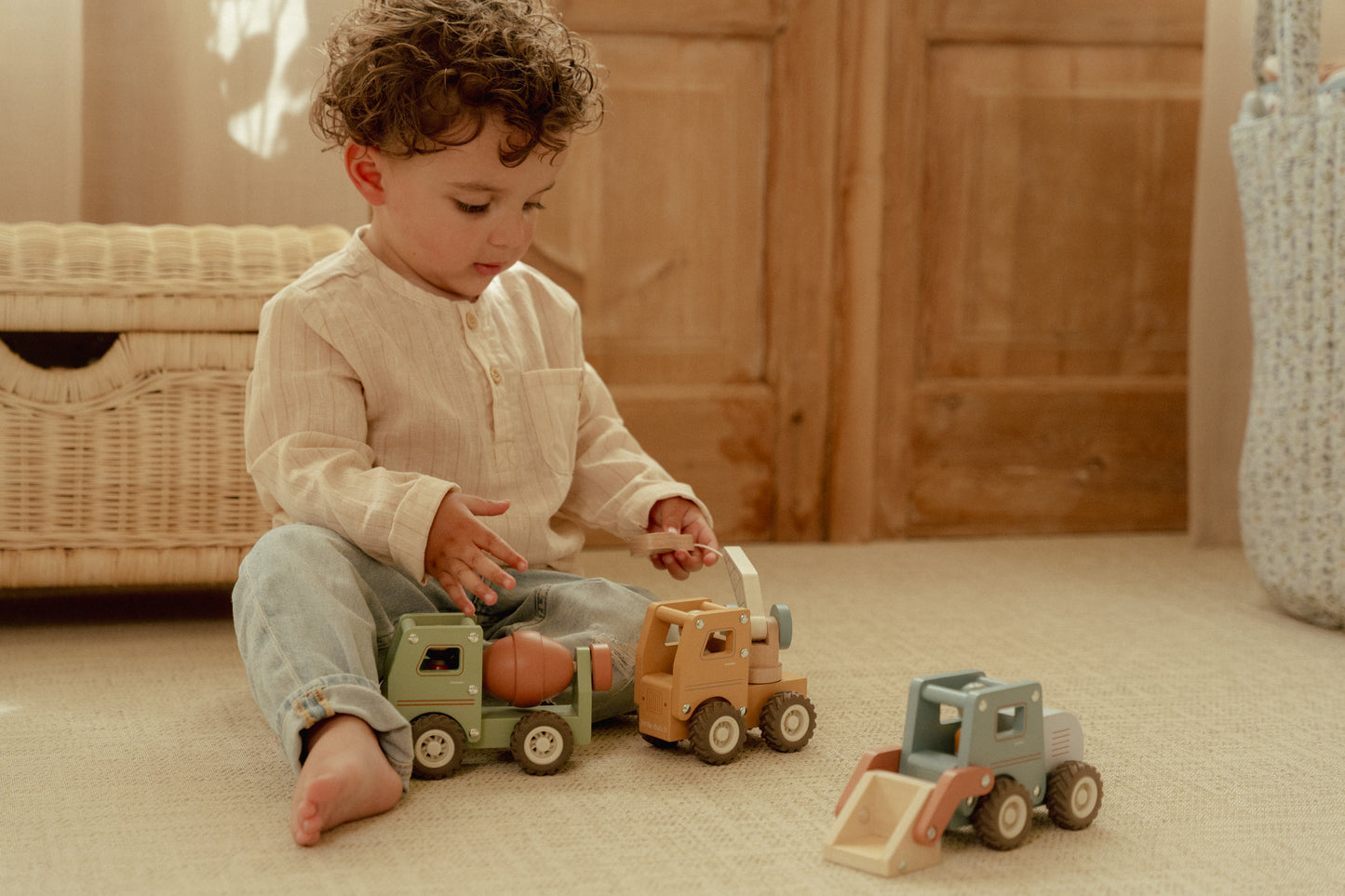 Camion toupie en bois