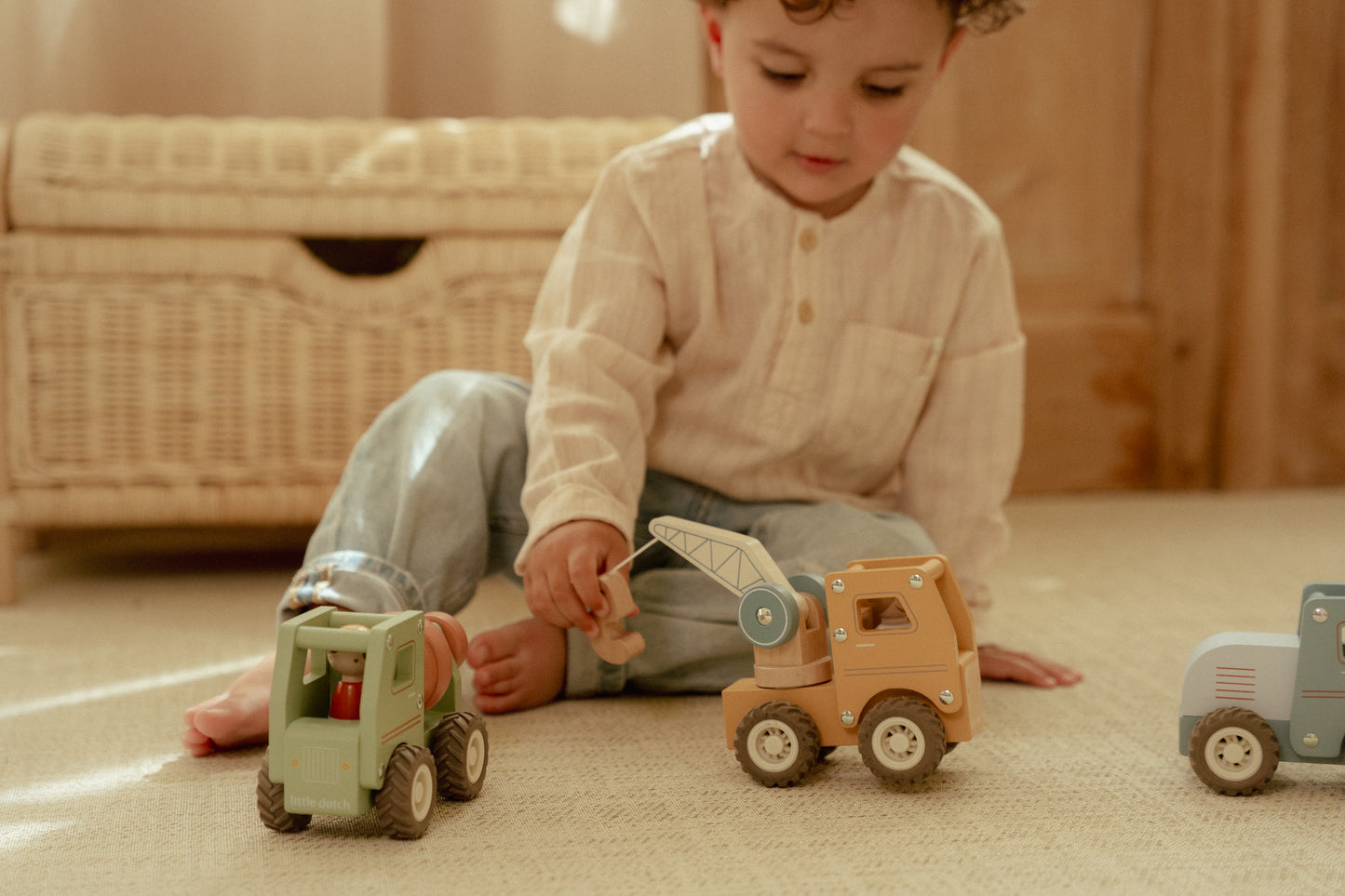 Camion toupie en bois