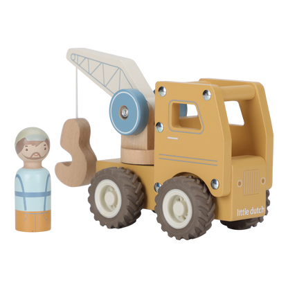 Camion grue en bois