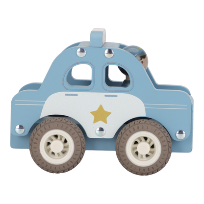 Voiture de police en bois