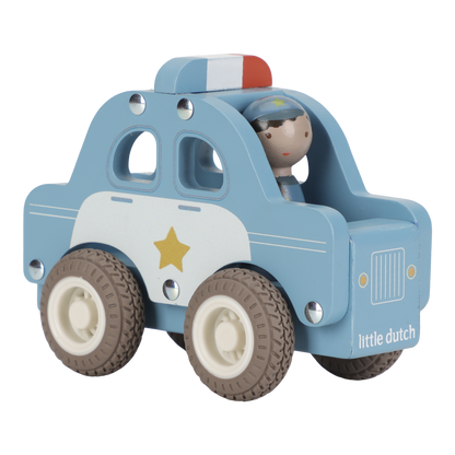 Voiture de police en bois