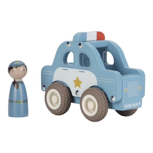 Voiture de police en bois