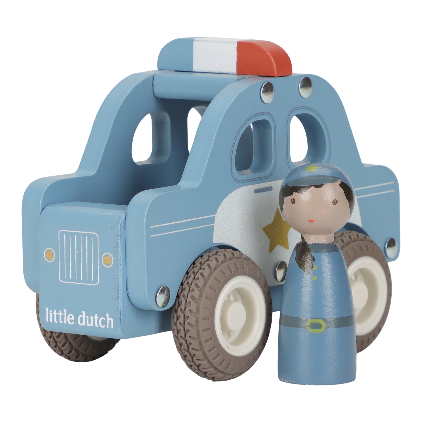 Voiture de police en bois