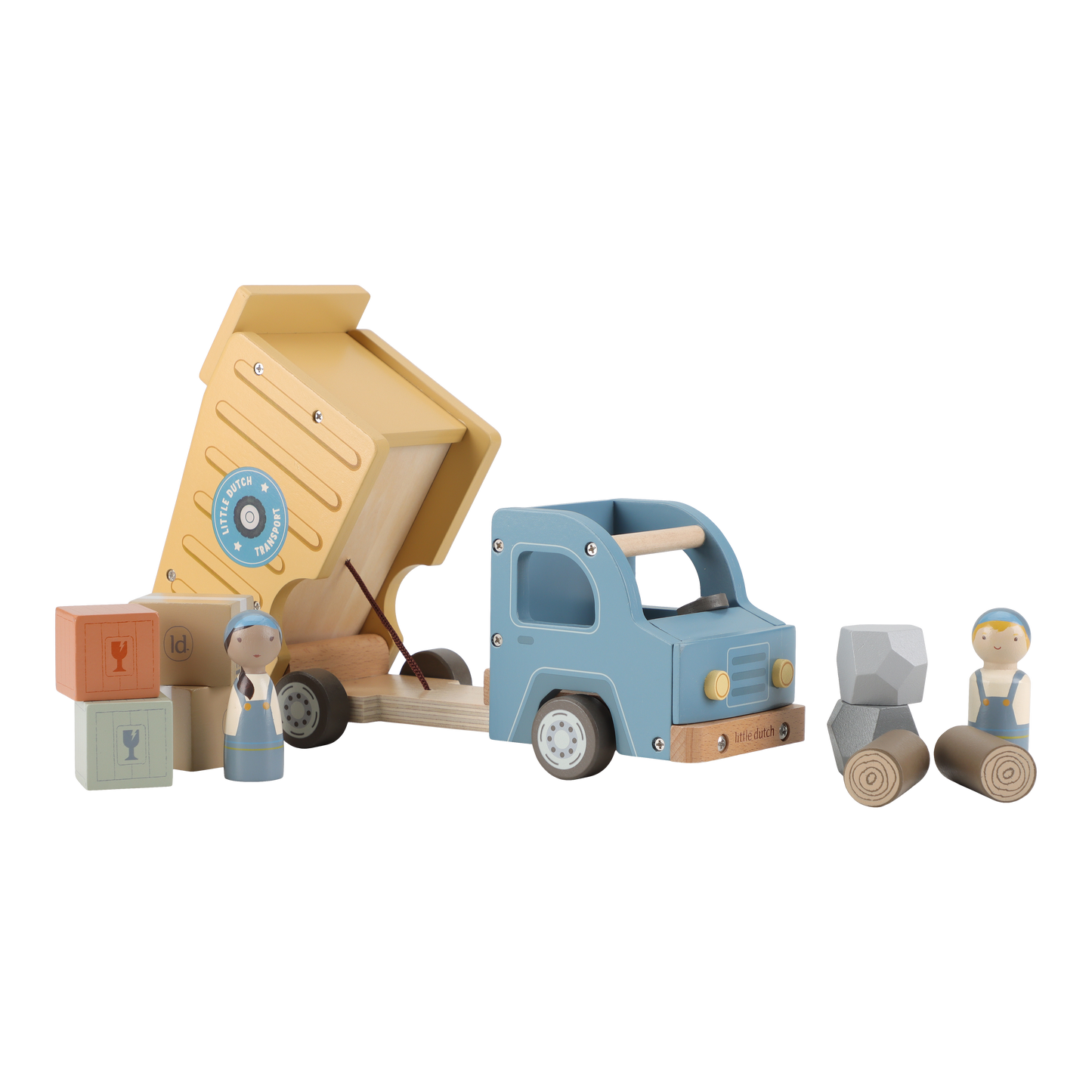 Camion benne basculant en bois