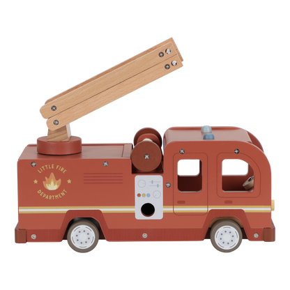 Camion de pompiers & accessoires en bois