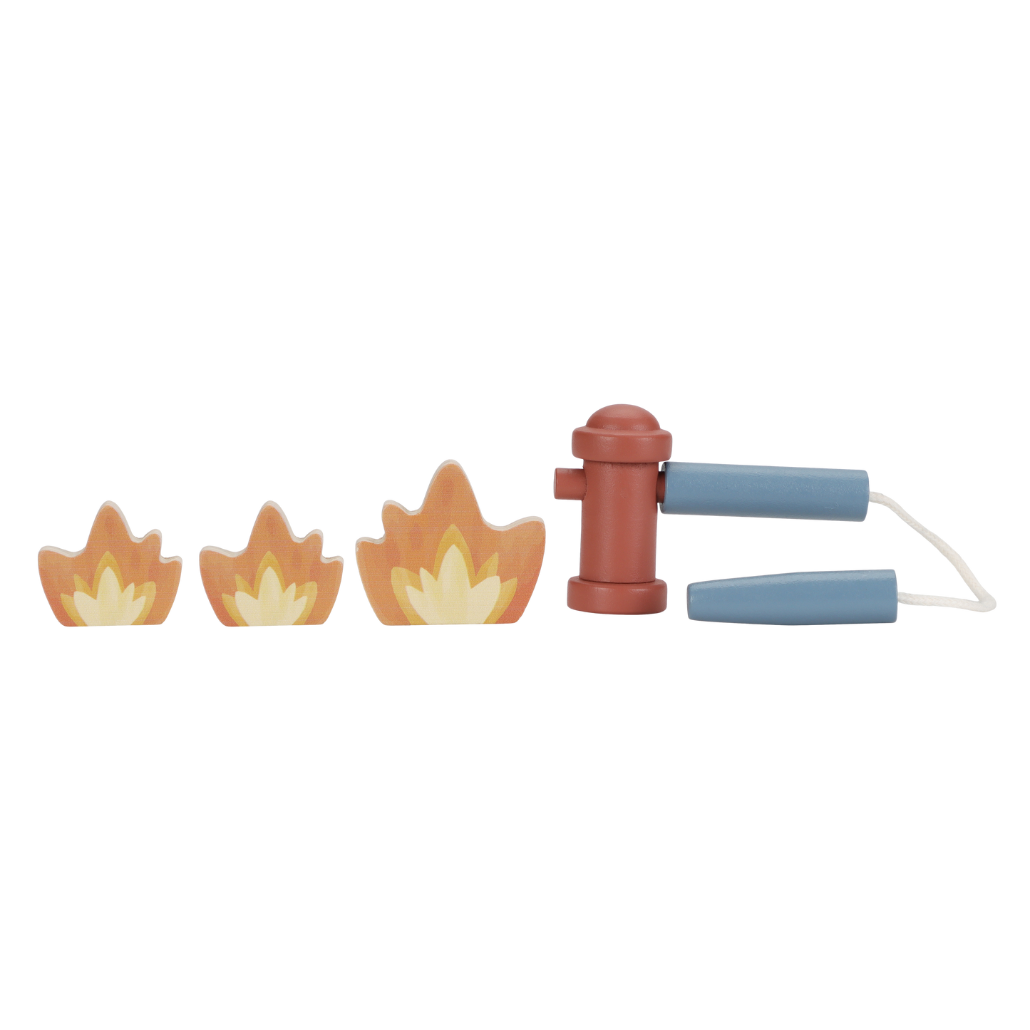 Camion de pompiers & accessoires en bois