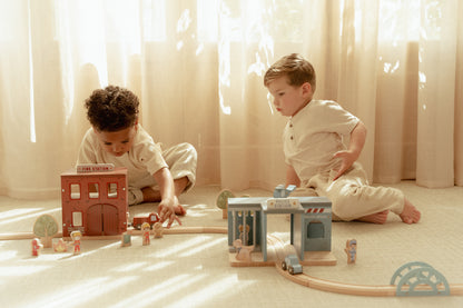 Caserne de pompiers en bois