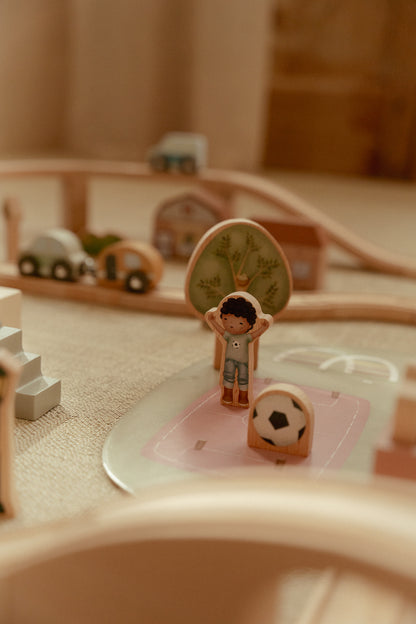 Circuit de train XXL en bois