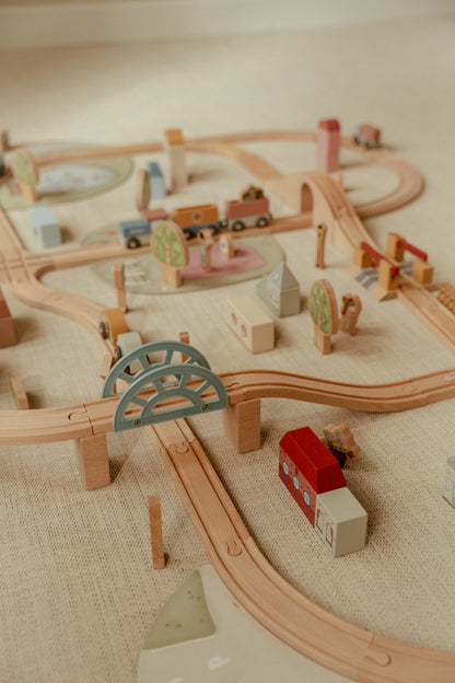 Circuit de train XXL en bois