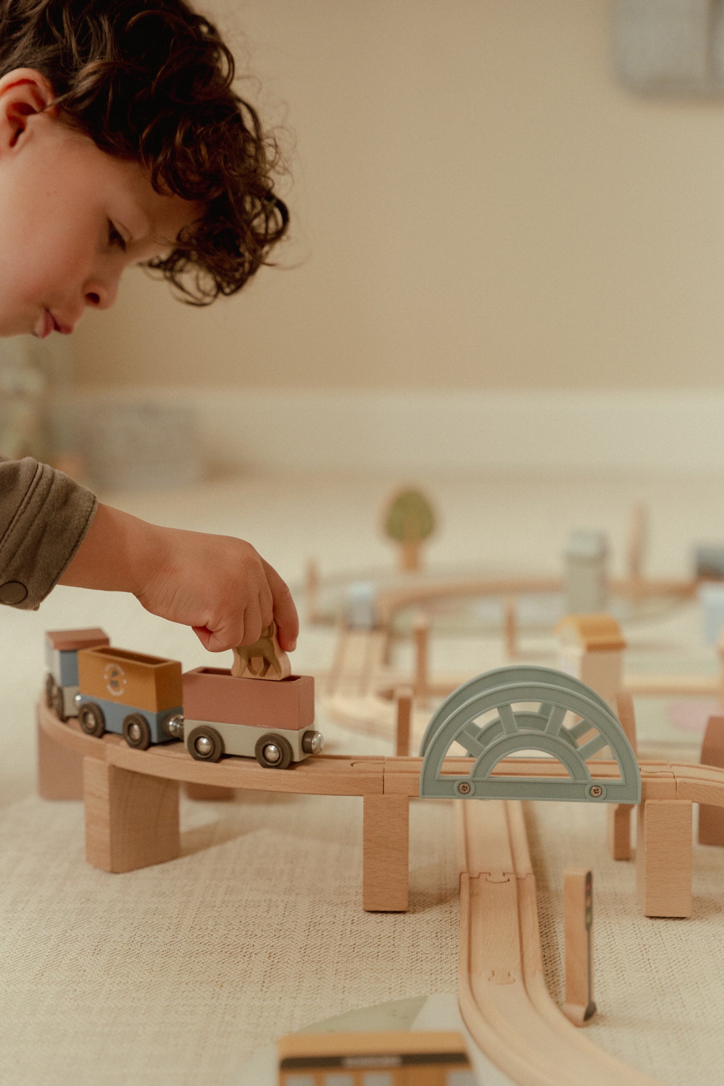 Circuit de train XXL en bois