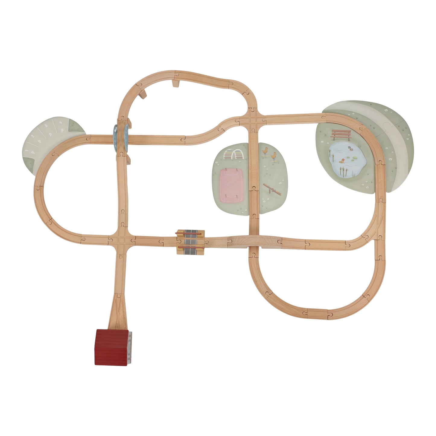 Circuit de train XXL en bois