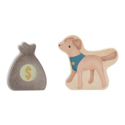 Fourgon de police en bois