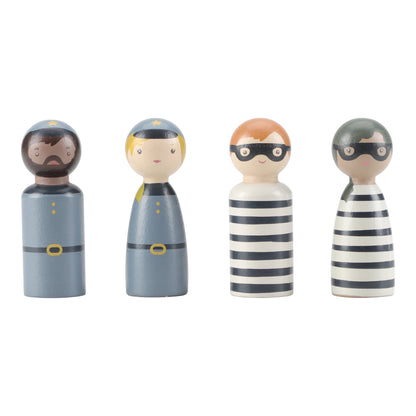 Fourgon de police en bois