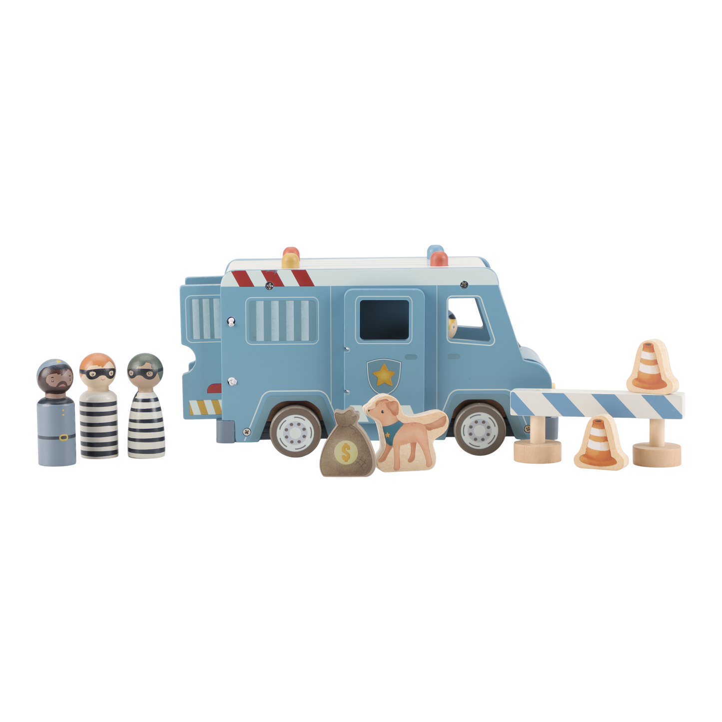 Fourgon de police en bois