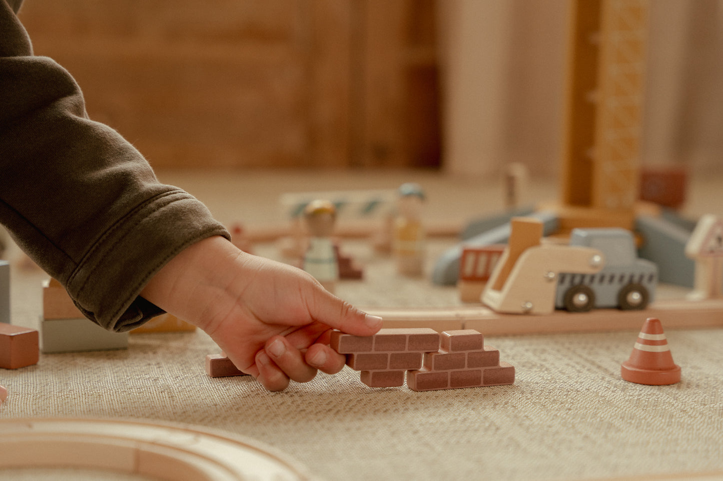 Grue et chantier en bois
