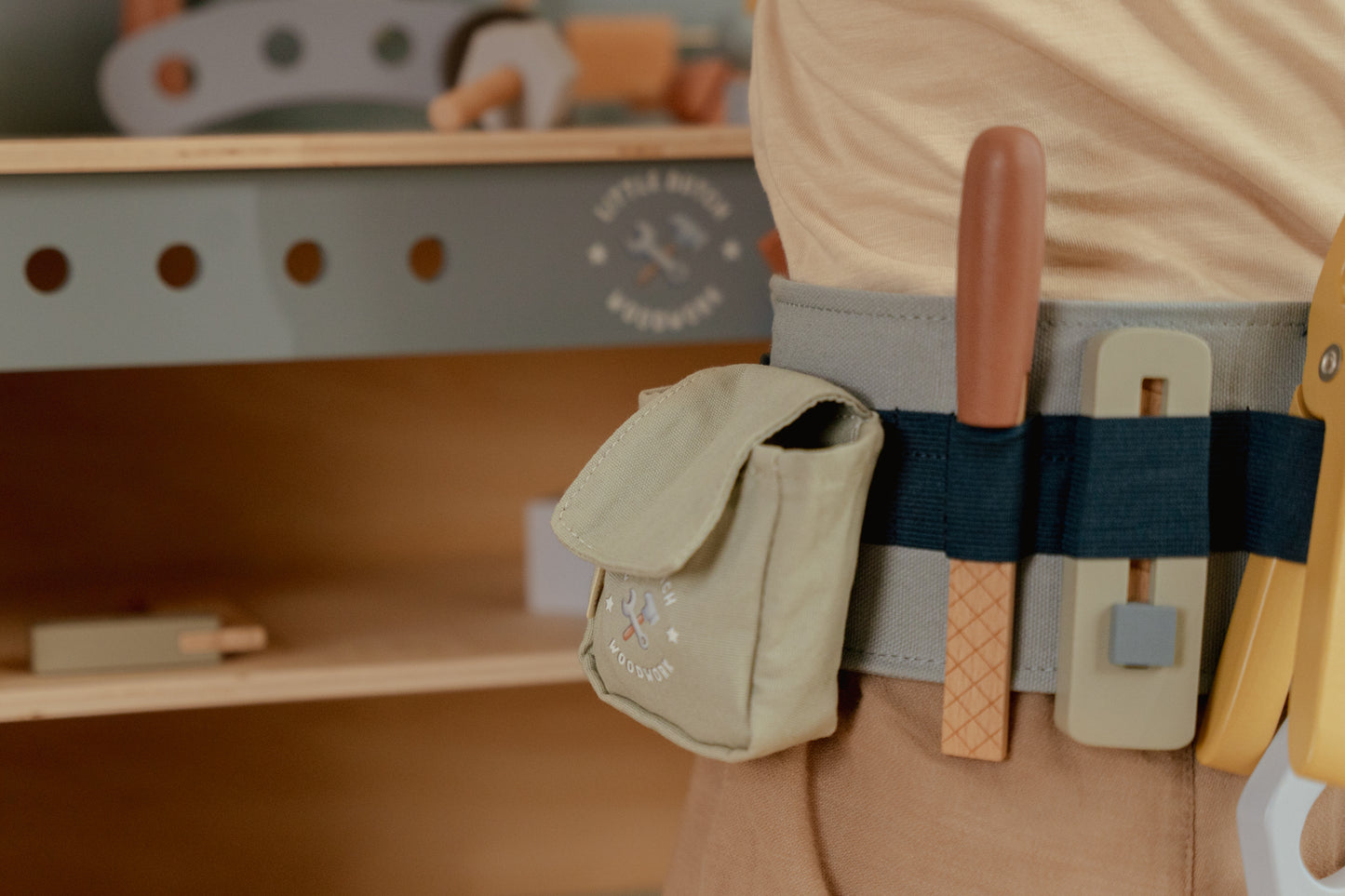 Ceinture à outils en bois
