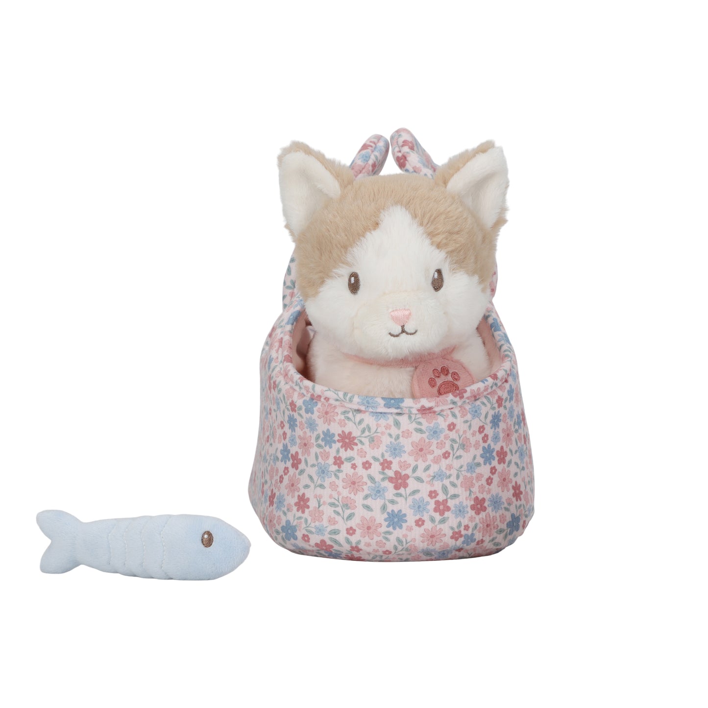 Peluche chat avec sac de transport - Marley