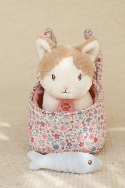 Peluche chat avec sac de transport - Marley