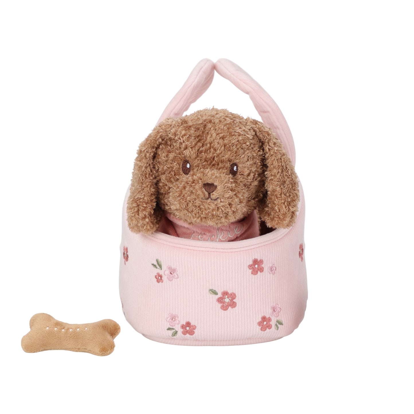 Peluche chien avec sac de transport - Jackie