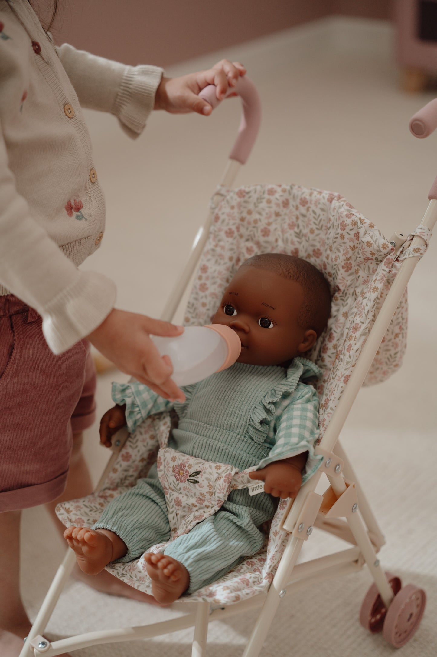 Poussette pour poupée - Fleuri