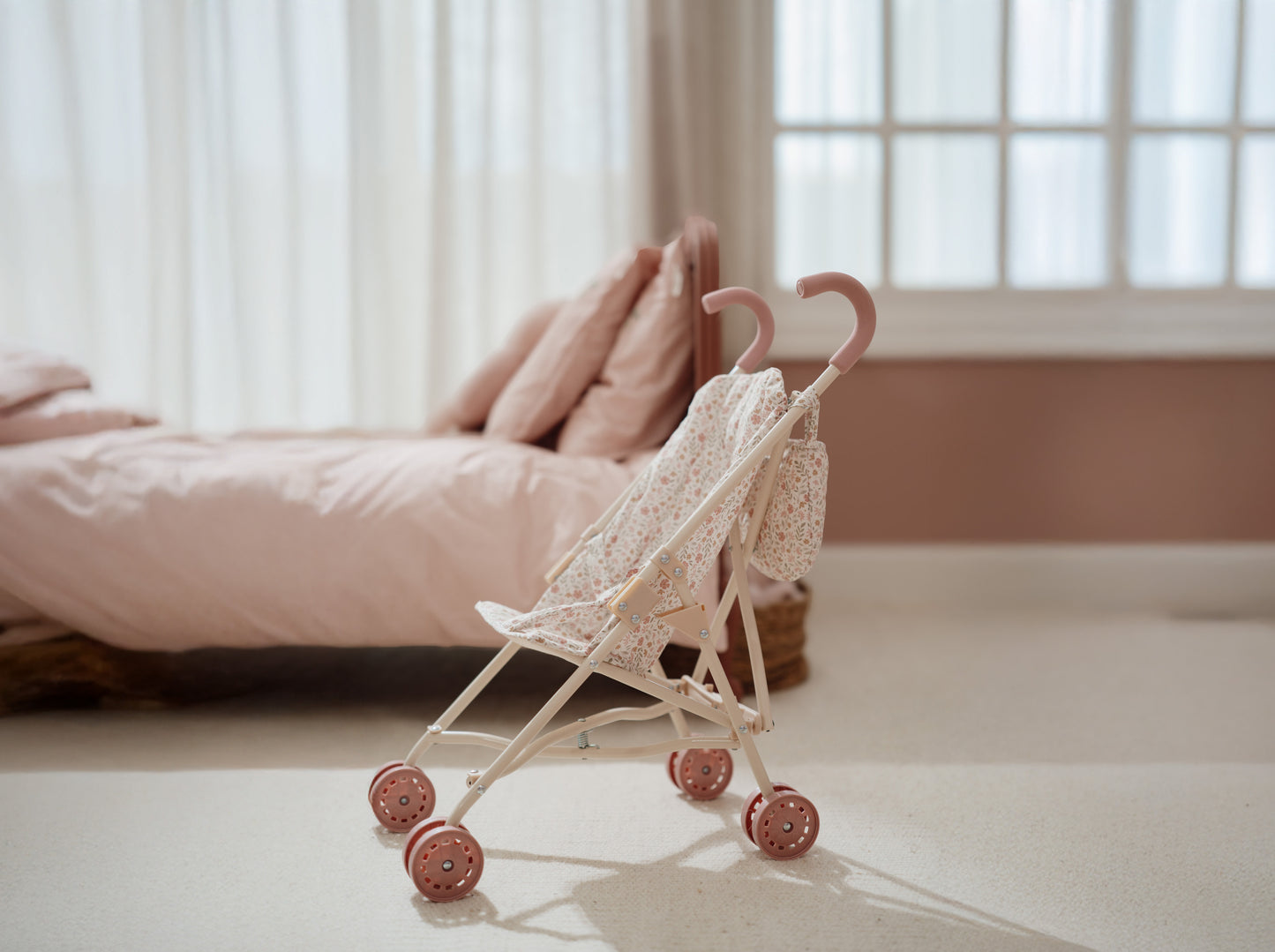 Poussette pour poupée - Fleuri