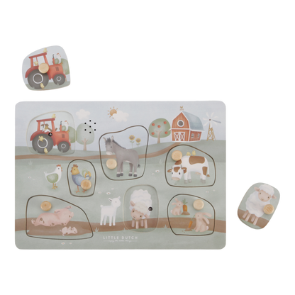 Puzzle sonore en bois - Little Farm