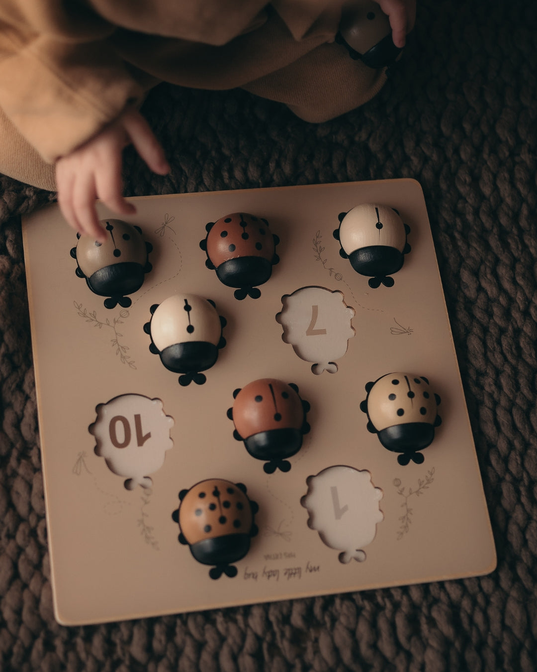 Puzzle en bois – Coccinelles à compter