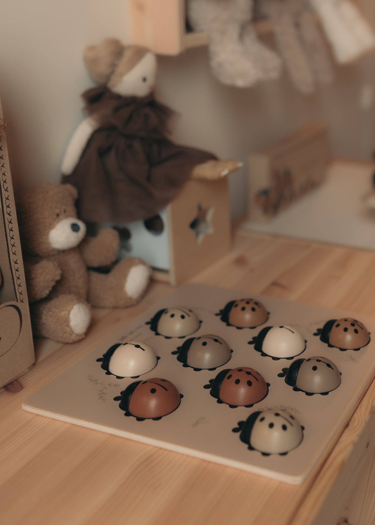 Puzzle en bois – Coccinelles à compter