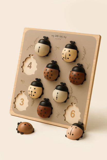 Puzzle en bois – Coccinelles à compter