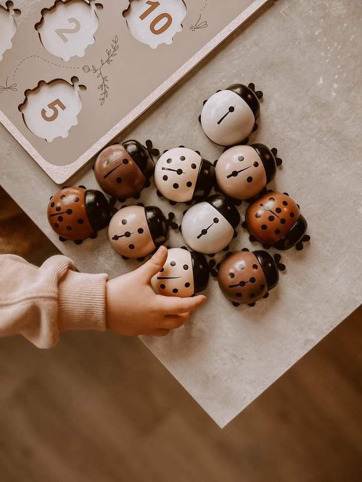 Puzzle en bois – Coccinelles à compter