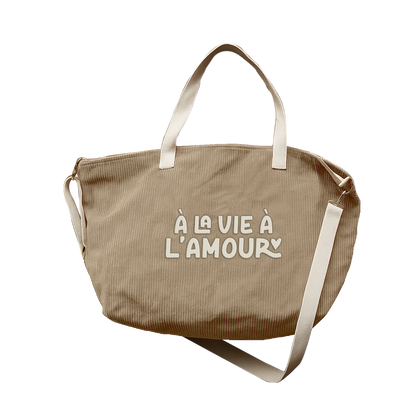 Sac cabas XL - Velours - À la vie à l'amour