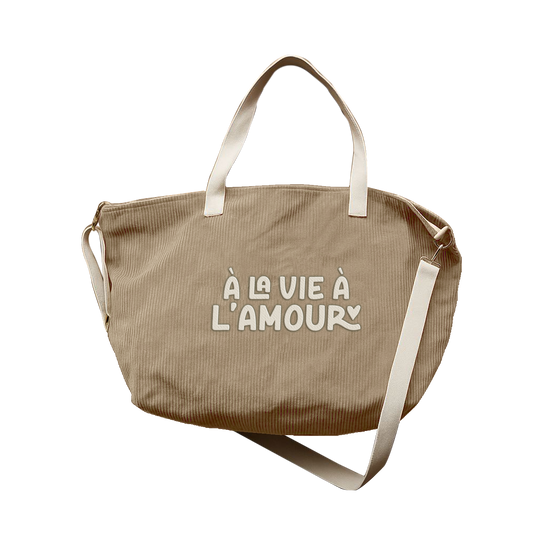 Sac cabas XL - Velours - À la vie à l'amour