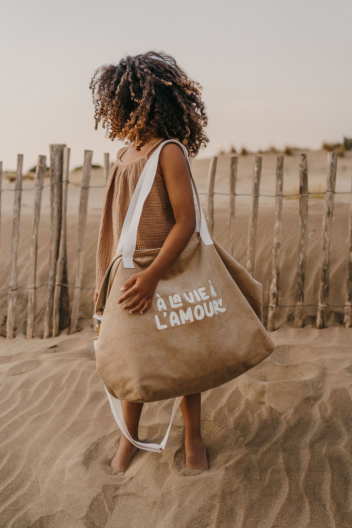 Sac cabas XL - Velours - À la vie à l'amour