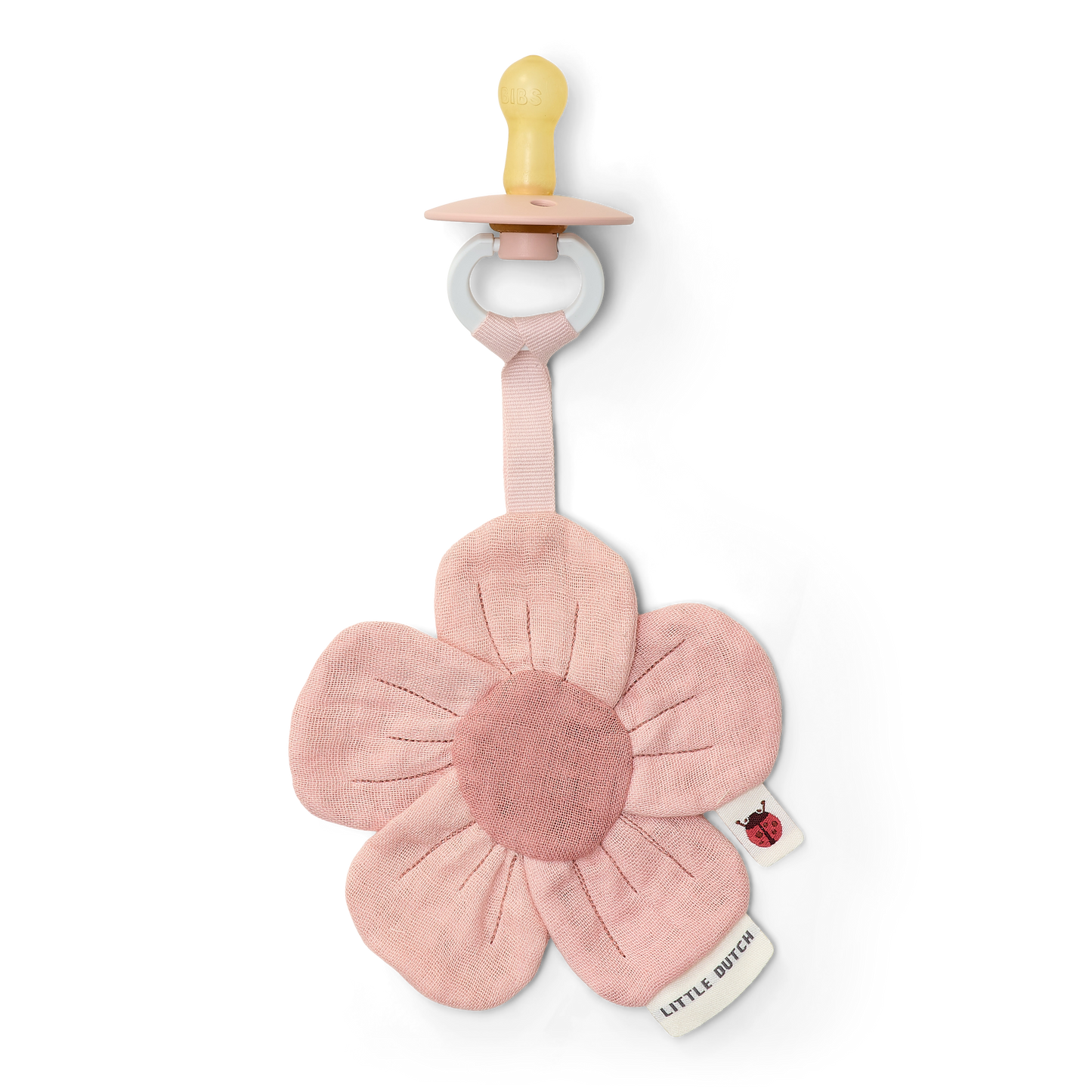 Doudou attache-tétine - Fleur