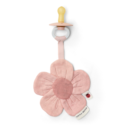 Doudou attache-tétine - Fleur