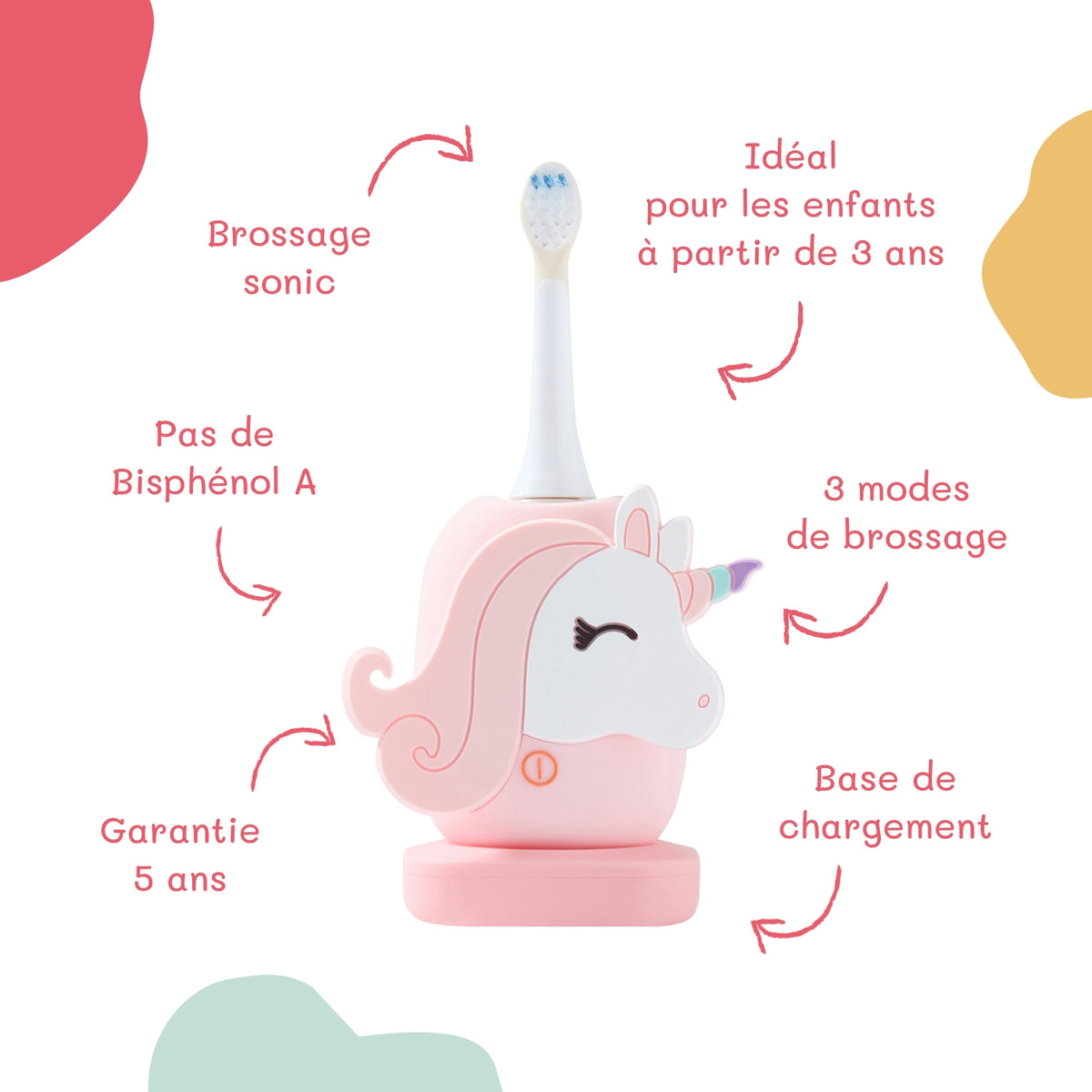 Brosse à dents électrique - Licorne