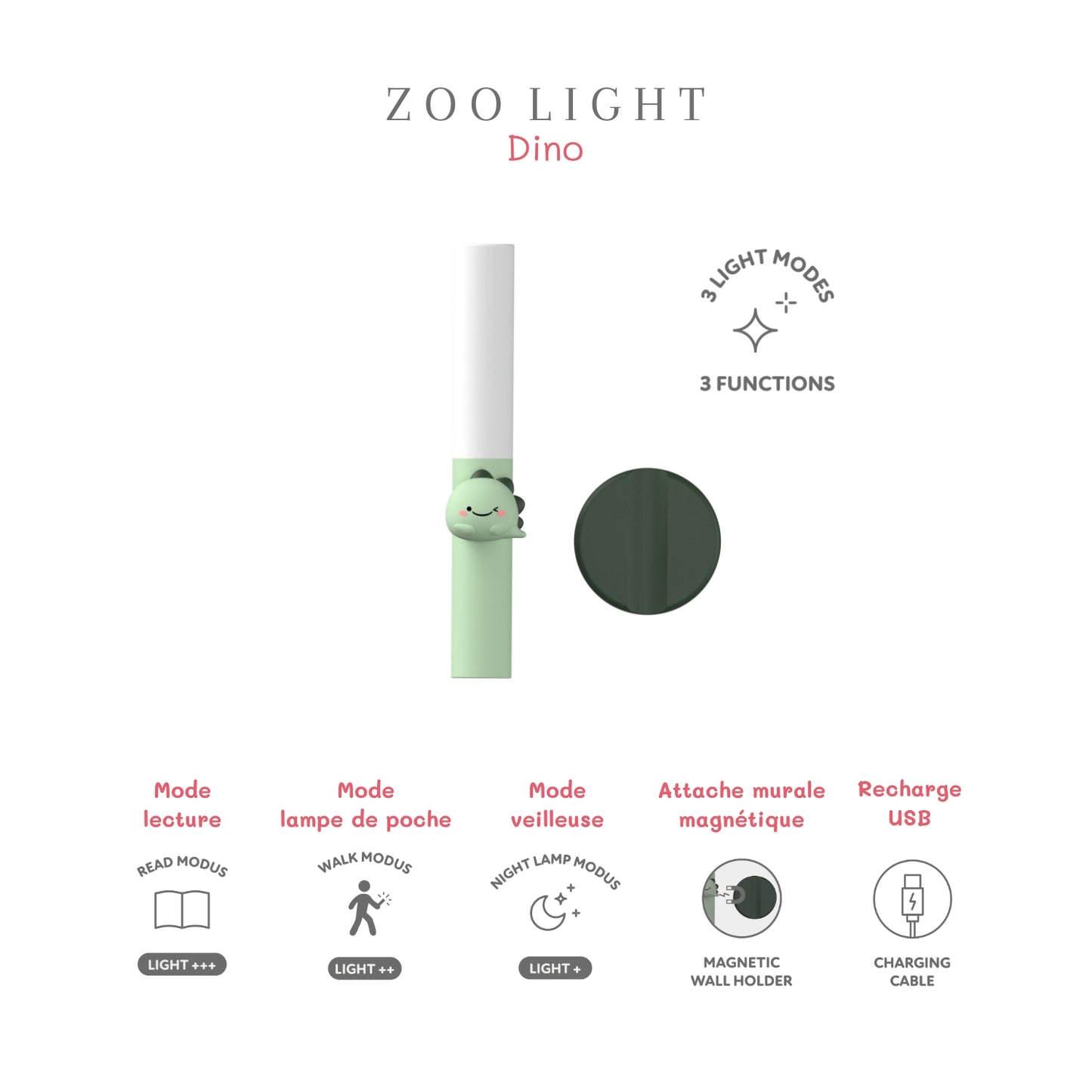 Lampe veilleuse nomade - Dino